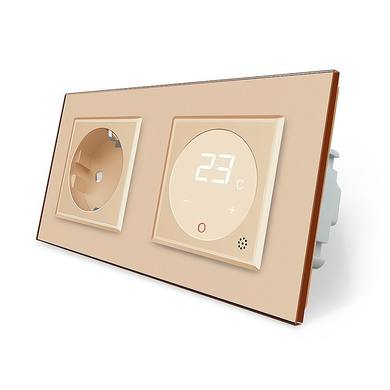 Wall power socket Thermostat with external temperature sensor for warm floors Livolo