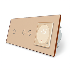 Touch switch 3 sensor Thermostat with external temperature sensor for warm floors Livolo