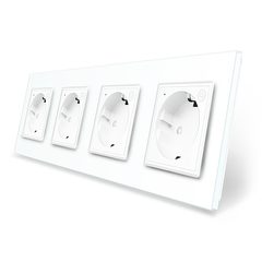Four way smart Zigbee wall power socket Livolo