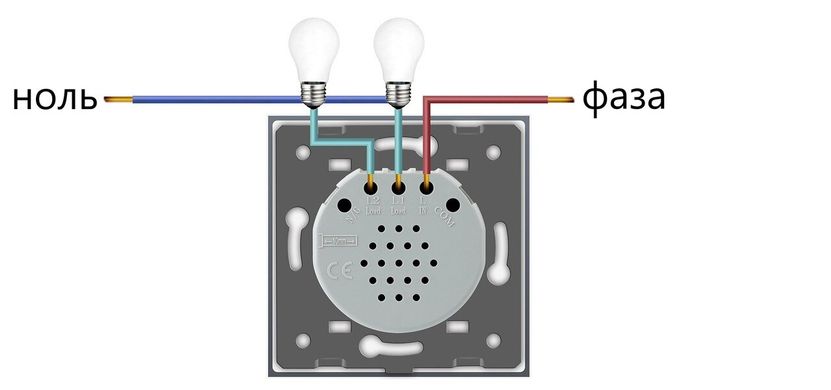 Сенсорна кнопка 2 сенсора Імпульсний вимикач Livolo