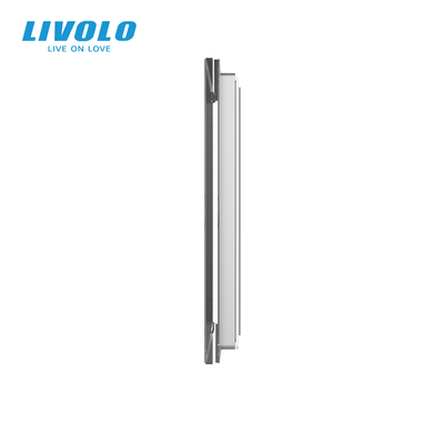 Беспроводной умный сенсорный выключатель 1 сенсор Livolo серый стекло (VL-XR007-I)