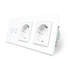 Touch dimmer switch 2 gang 2 sockets Livolo