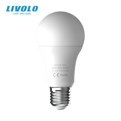 Smart Wi-Fi LED Light bulb E27 RGB 9W 220V Livolo