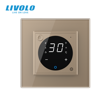 Розумний програмований сенсорний терморегулятор з датчиком температури повітря Livolo