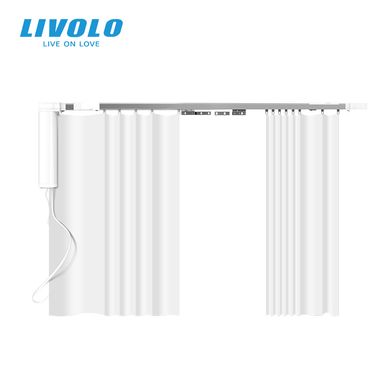 Карниз с регулируемой длиной от 2 до 4 метров с бесшумным Wi-Fi двигателем Livolo (VL-SHJ001/SHQ011)
