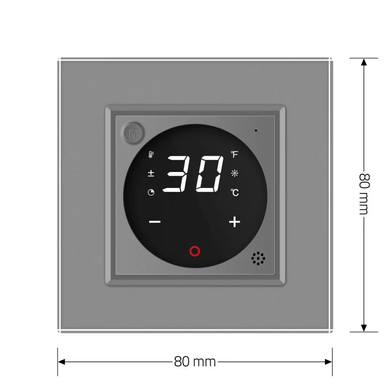 Smart touch screen thermostat with air temperature sensor Livolo