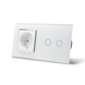 Touch switch 2 gang 1 socket Livolo