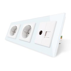 Triple wall power socket & TV & Computer socket Livolo