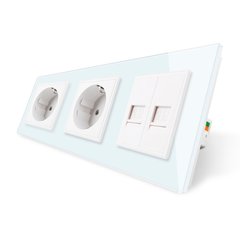 Triple wall power socket & double Computer socket Livolo