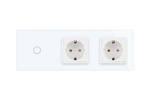 Livolo white switch and double socket