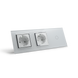 Сенсорный выключатель 1 сенсор 2 розетки Livolo