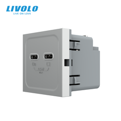 Механізм розетка USB Type-C з Power Delivery 65W Livolo