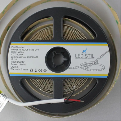 LED лента LED-STIL 6000K, 18 W, 2835, 192 шт, IP33, 24V,2900LM
