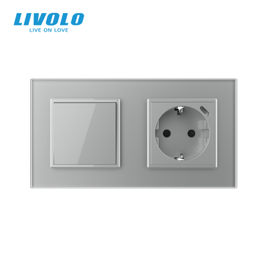 Клавішний вимикач LIVOLO з розеткою