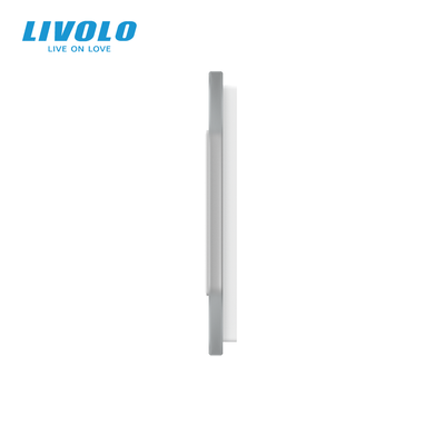 LIVOLO 4-post frame for 3 touch switches and 2 sockets (1-2-0-0), glass, frosted white, 294&times;80 mm