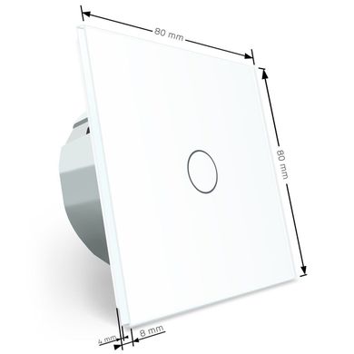 Сенсорный выключатель таймер Выключатель с реле времени белый стекло Livolo (VL-C701T-11)
