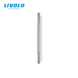 LIVOLO 4-post frame for 3 touch switches and 2 sockets (1-2-0-0), glass, frosted white, 294&times;80 mm