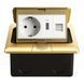 Напольная розетка LIVOLO с USB и HDMI, встраиваемая, выдвижная, с заземлением, IP44, плавное открытие, алюминиевый корпус