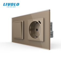 Клавішний вимикач LIVOLO з розеткою