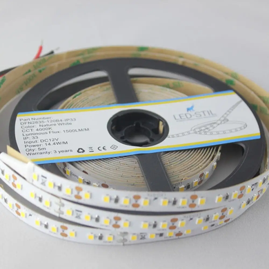 LED стрічка LED-STIL 4000K, 14,4 W, 2835, 120 діодів, IP33, 12V, 1500 LM, нейтральне світло