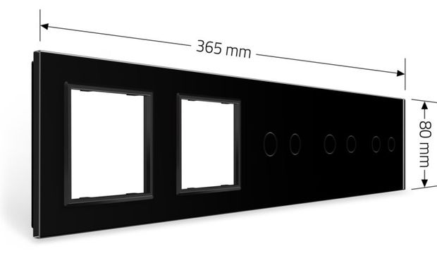 Панель для сенсорного вимикача 6 сенсорів 2 розетки Livolo