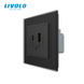 USB-A and USB-C Power Delivery 36W socket Livolo
