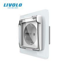 Розетка влагозащищенная с крышкой Livolo