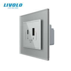 Розетка USB-A и USB-C с Power Delivery 36W Livolo