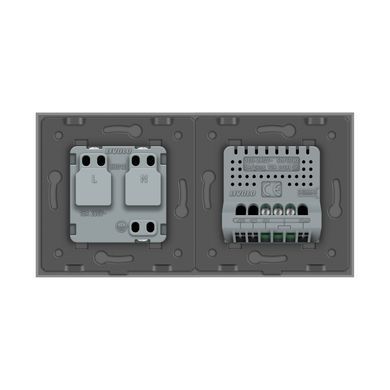 Smart EC touch switch 1 gang 1 socket Livolo