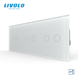 Smart multi-way touch light switch LIVOLO EC, 5 gangs (1-2-2)