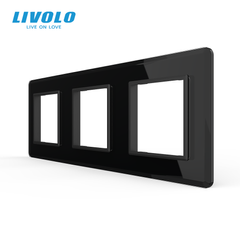 3-Gang Frame LIVOLO tempered glass