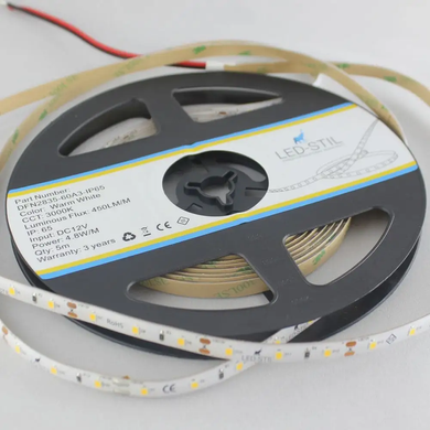 LED strip LED-STIL 3000K, 4.8 W, 2835, 60 pcs, IP65, 12V