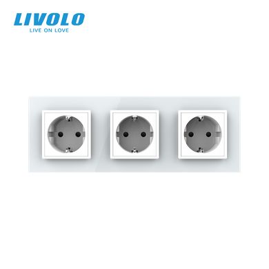 Triple wall power socket Livolo