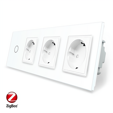 Smart ZigBee touch switch 1 gang 3 socket Livolo