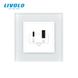 Розетка USB-A и USB-C с Power Delivery 36W Livolo