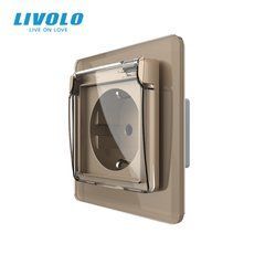 Розетка влагозащищенная с крышкой Livolo
