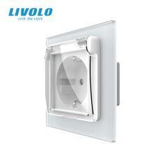 Розетка влагозащищенная с крышкой Livolo
