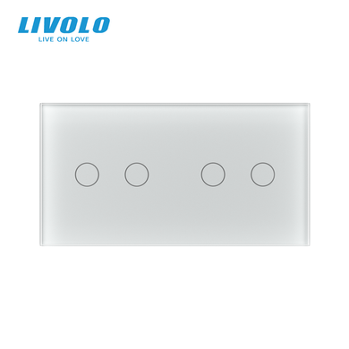 Сенсорний прохідний/перехресний вимикач 4 сенсора Livolo