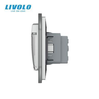 Розетка вологозахисна з кришкою Livolo