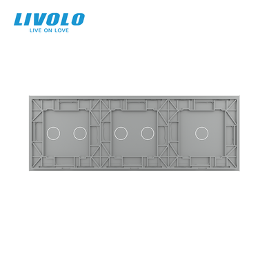 3-Gang Frame for One 1-Touch and Two 2-Touch Switches (1-2-2) LIVOLO tempered glass