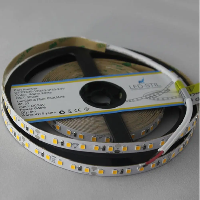 LED стрічка LED-STIL 3000K, 6 W, 2835, 128 шт, IP33, 24V