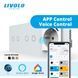 Умный сенсорный выключатель LIVOLO EC, 4 сенсора (2-2) + розетка с USB-C 18 Вт, 16 А, с заземлением
