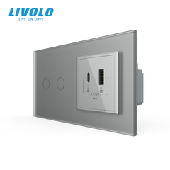 Сенсорный выключатель LIVOLO с розеткой