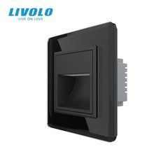 Светильник для лестницы LIVOLO, серый, стеклянная рамка 2.5D, теплый свет 2700K, 230В, 0.35Вт