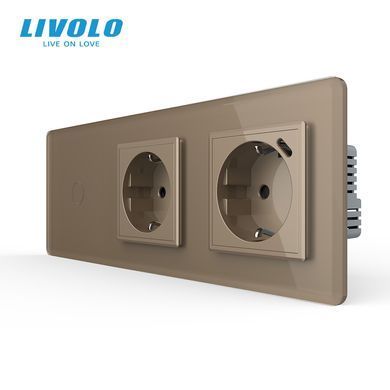 Сенсорный выключатель LIVOLO с розеткой
