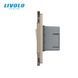 LIVOLO touch thermostat for underfloor heating + 2-gang one-way/two-way switch (1+1)
