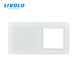 2-Gang Frame for 1-Touch Switch and Socket (1-0) LIVOLO tempered glass