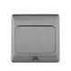 LIVOLO silver pop-up floor socket, earthed sockets, USB-A + RJ-45, recessed, smooth opening, IP44, aluminium, 145&times;145&times;65 mm