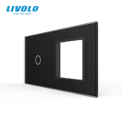 2-Gang Frame for 1-Touch Switch and Socket (1-0) LIVOLO tempered glass