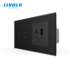 Сенсорный выключатель LIVOLO с розеткой